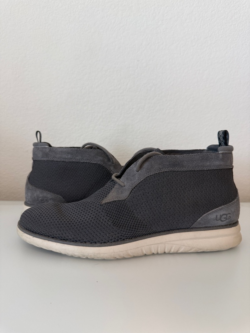 UGG Men's Gray Union Chukka HyperWeave Mesh Boots with White Sole Size 10.5 - Picture 8 of 9